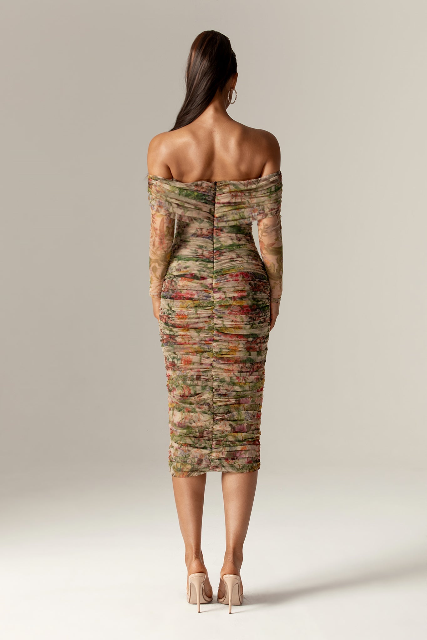 Hayley Off Shoulder Midi Dress