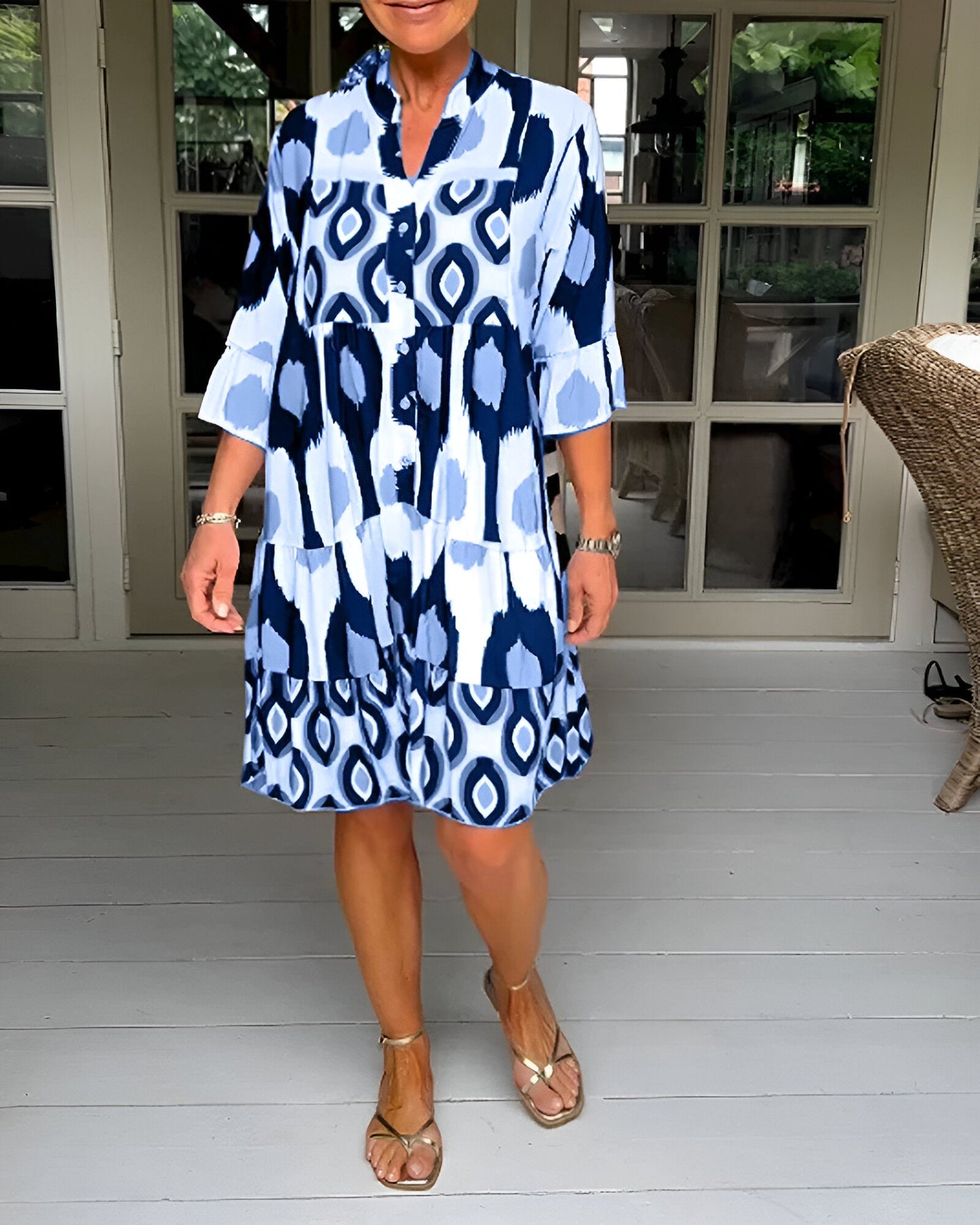 Natalia™ | Printed Midi Dress