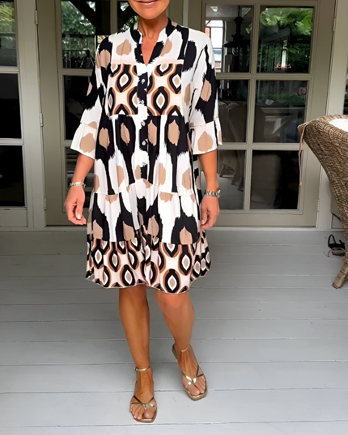 Natalia™ | Printed Midi Dress