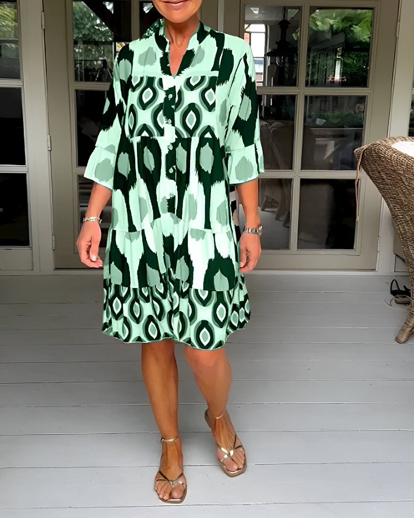 Natalia™ | Printed Midi Dress