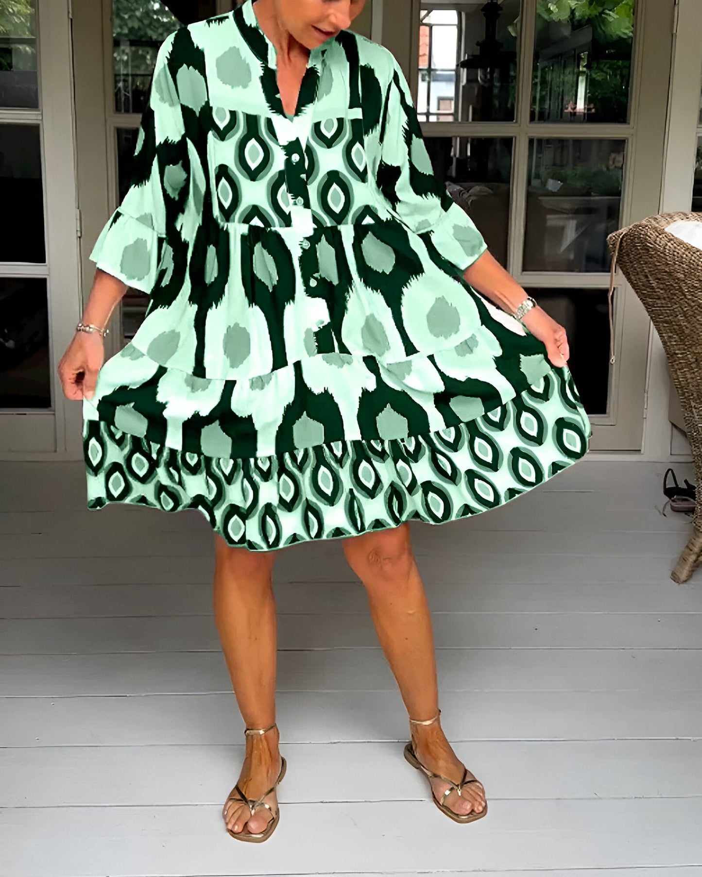 Natalia™ | Printed Midi Dress