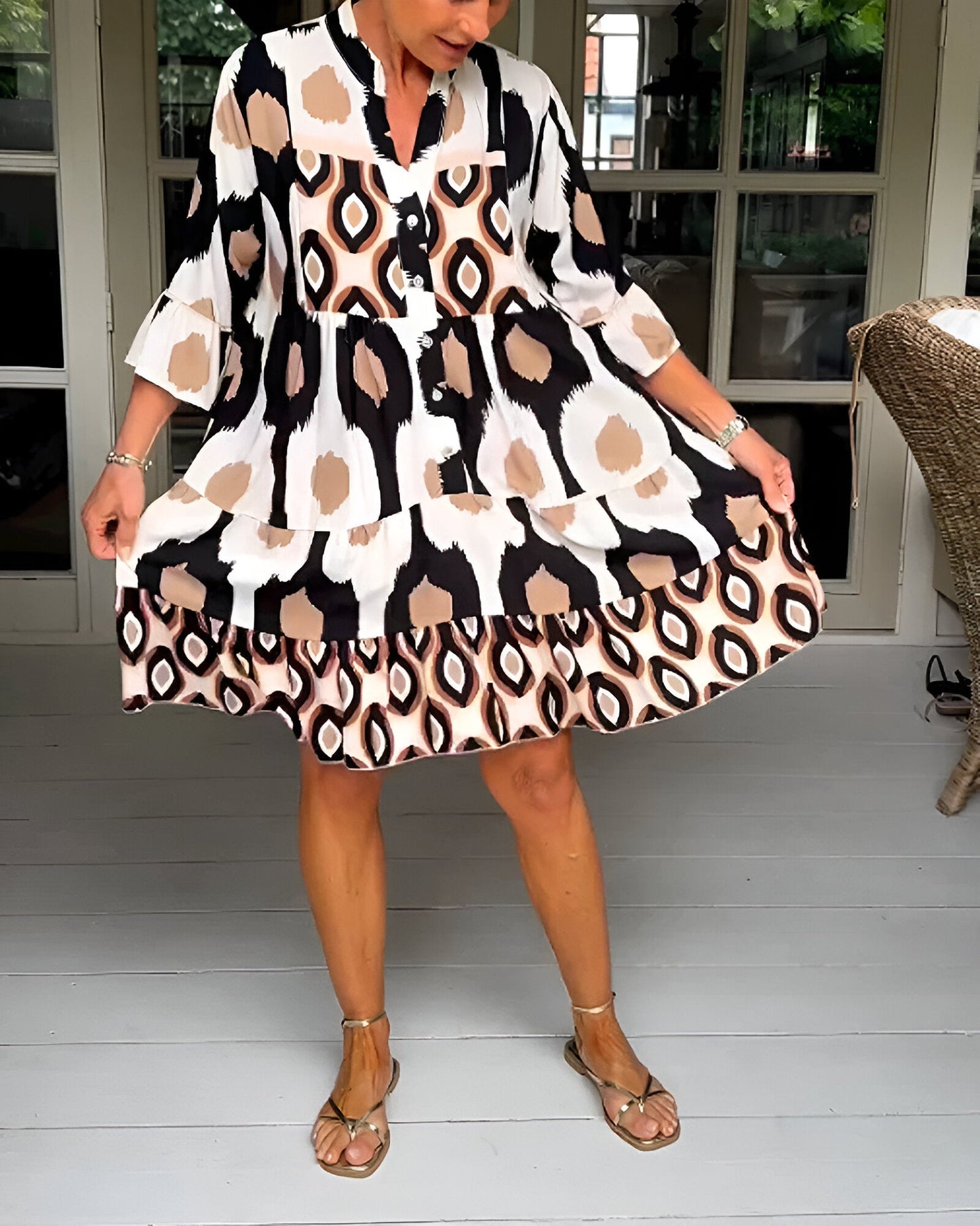 Natalia™ | Printed Midi Dress