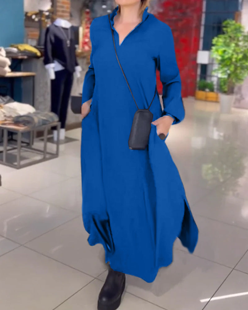 Laluna® | Loose Long Dress with Side Slit