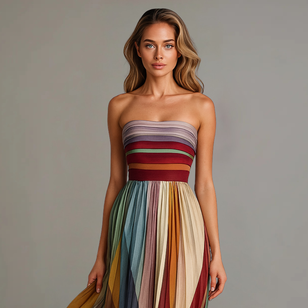 Fiorella™ | Sleeveless Colourful Dress