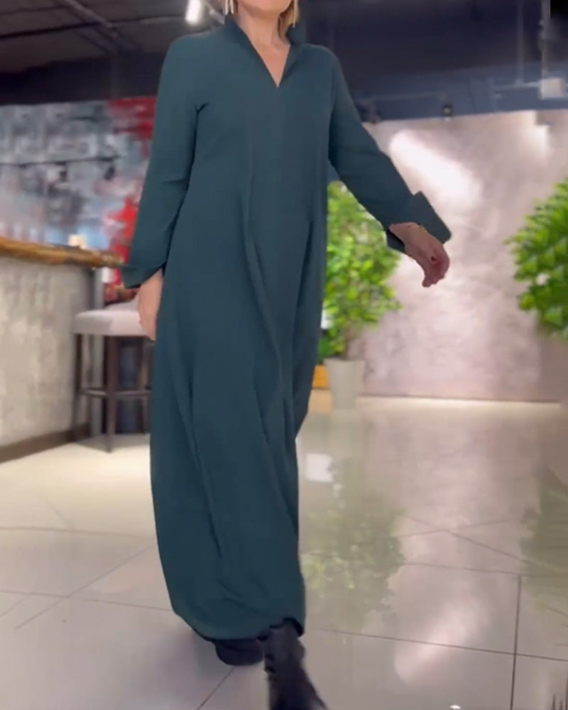 Laluna® | Loose Long Dress with Side Slit