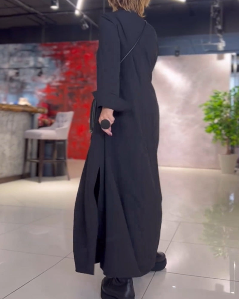 Laluna® | Loose Long Dress with Side Slit