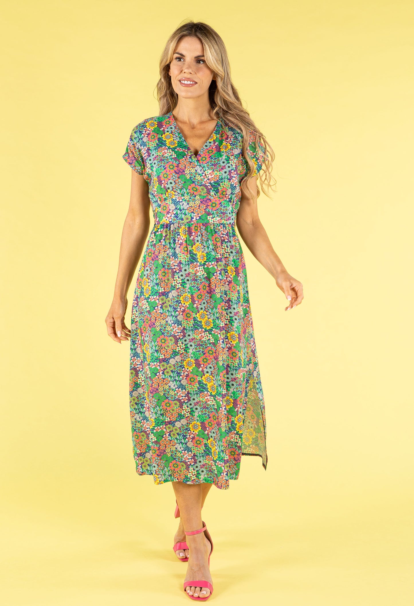 In Bloom Wrap Bodice Dress