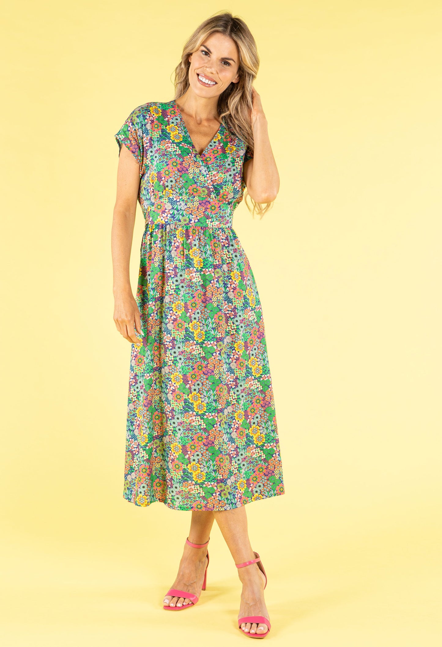 In Bloom Wrap Bodice Dress