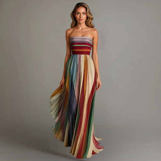 Fiorella™ | Sleeveless Colourful Dress
